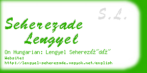 seherezade lengyel business card